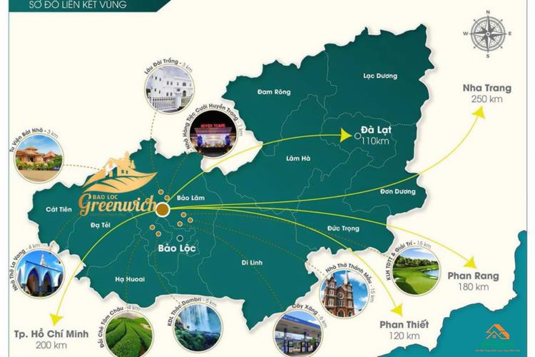 Vị trí dự án đất nền Bảo Lộc Greenwich