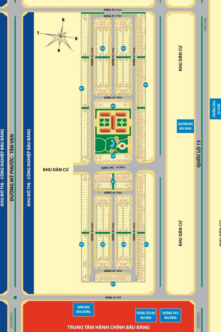 Mặt bằng dự án Golden Future City Bình Dương