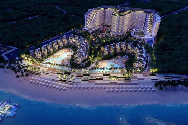 Phổi cảnh đẳng cấp 5 sao dự án Charm Resort Long Hải vào ban đêm