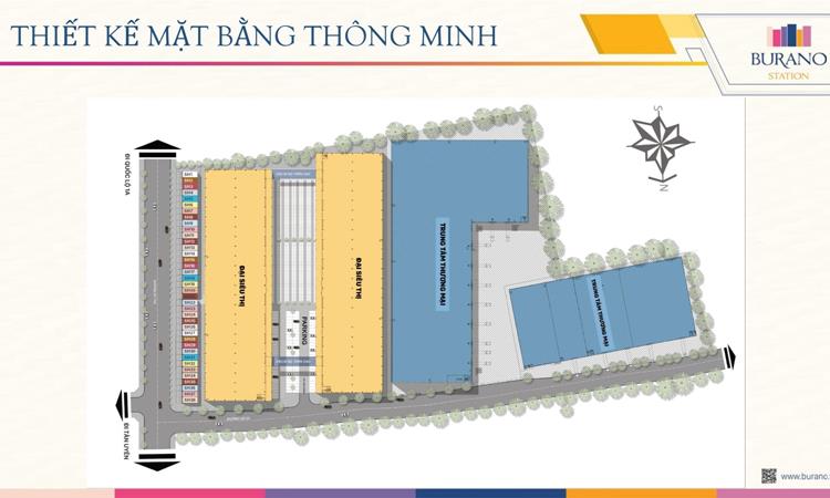 Mặt bằng khu phức hợp thương mại Burano Station