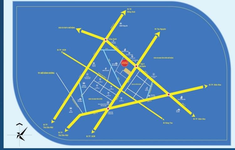 Vị trí Khu nhà ở Kim Kim Trần - Tân Uyên