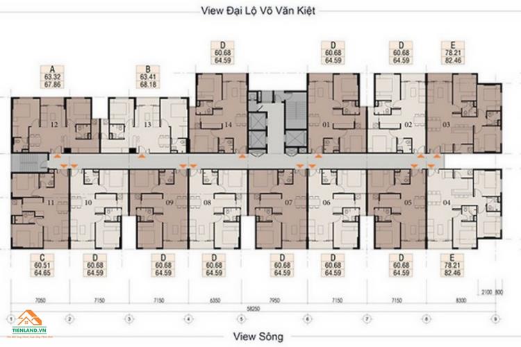 Mặt bằng dự án West Intela quận 8