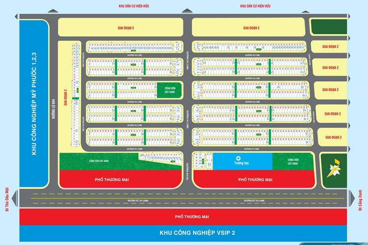 Mặt bằng dự án Phương Toàn Phát Bình Dương