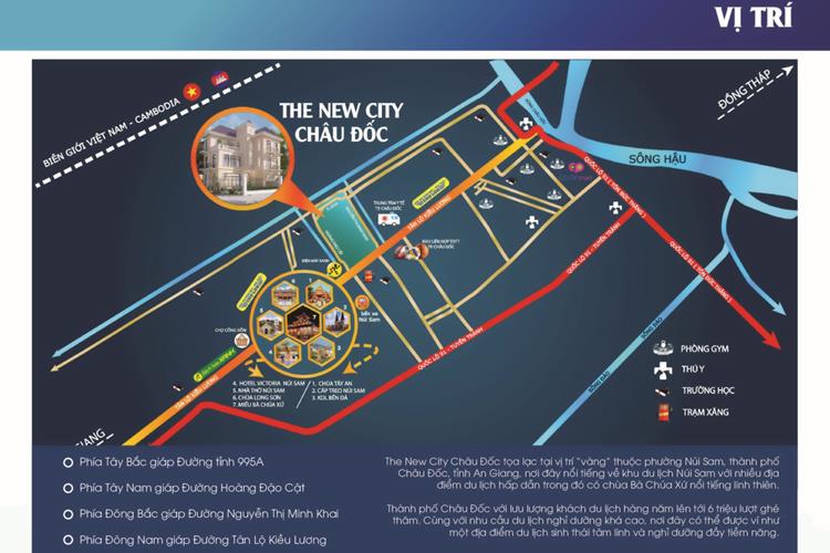 Vị trí dự án The New City Châu Đốc