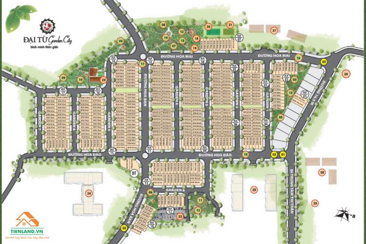 Mặt bằng dự án Đại Từ Garden City Thái Nguyên