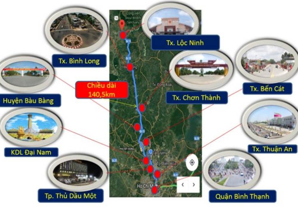 Vị trí dự án Nam An New City Bình Dương