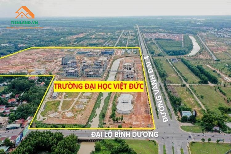 Vị trí dự án Avenue City liền kề trường Đại học Quốc tế Việt Đức và 2 tuyến giao thông huyết mạch