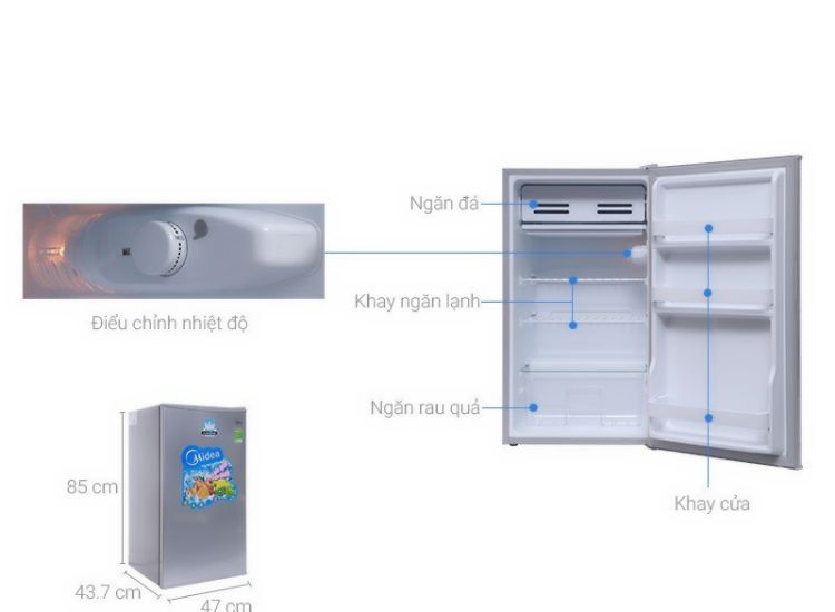 Tủ lạnh mini Media 93l