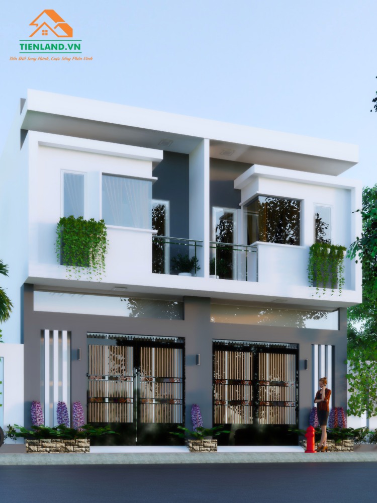 Một số mẫu nhà phố 2 tầng đơn giản
