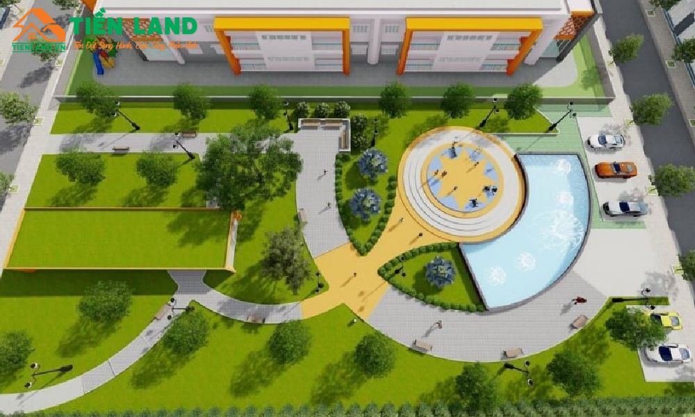 Phối cảnh công viên dự án Golden Future City Bàu Bàng Bình Dương.