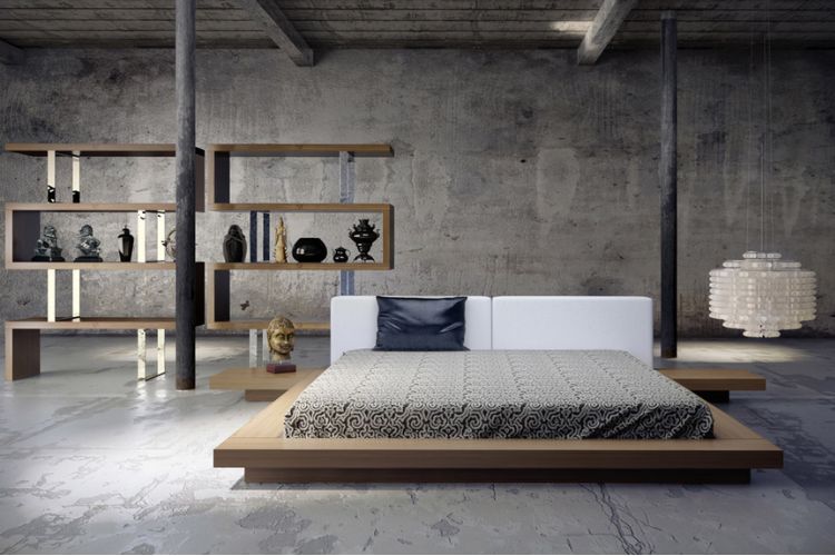Giường bệt kiểu Nhật tối giản nhưng tinh tế