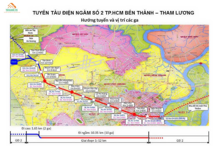 Tuyến Metro số 2 Bến Thành - Tham Lương