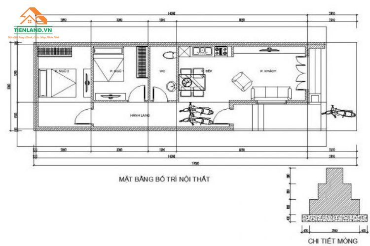 Bản vẽ thiết kế nhà cấp 4 mái tôn 66m2