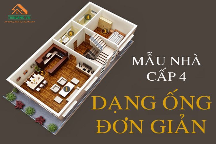 Nhà cấp 4 kiểu nhà ống đơn giản