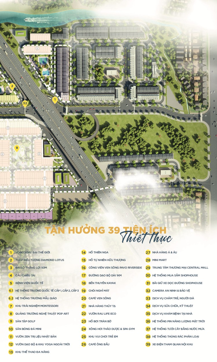 Hệ thống dự án khu đô thị The Sol City tại Long An