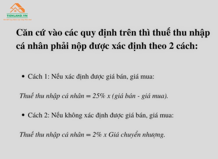 Theo quy định, thuế TNCN được tính theo 2 cách 