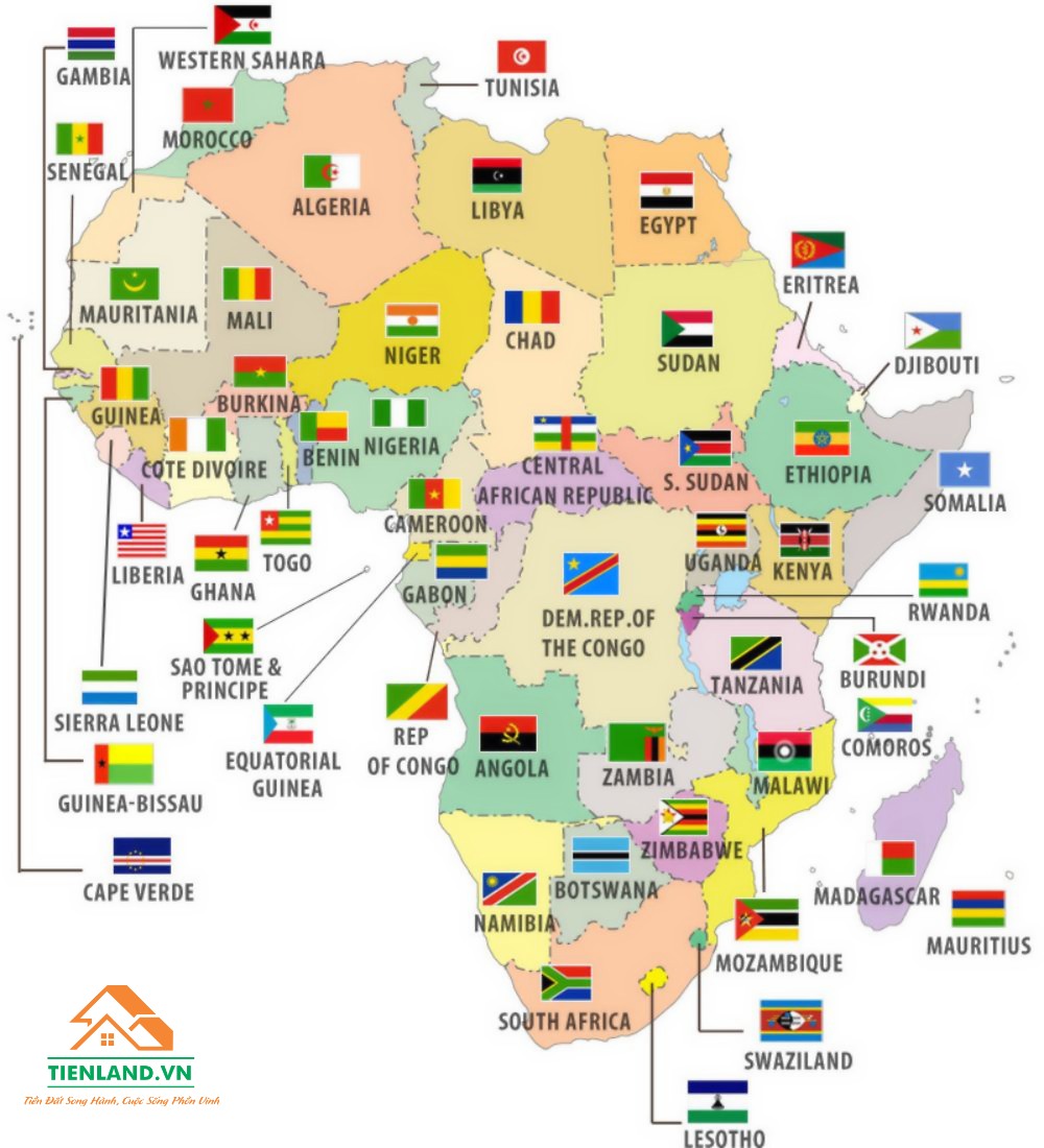 Bản đồ thế giới châu Phi