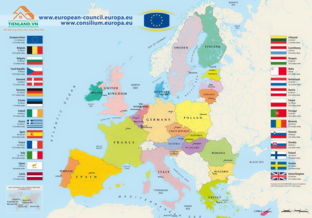 Bản đồ Châu Âu, Click vào hình để xem kích thước lớn