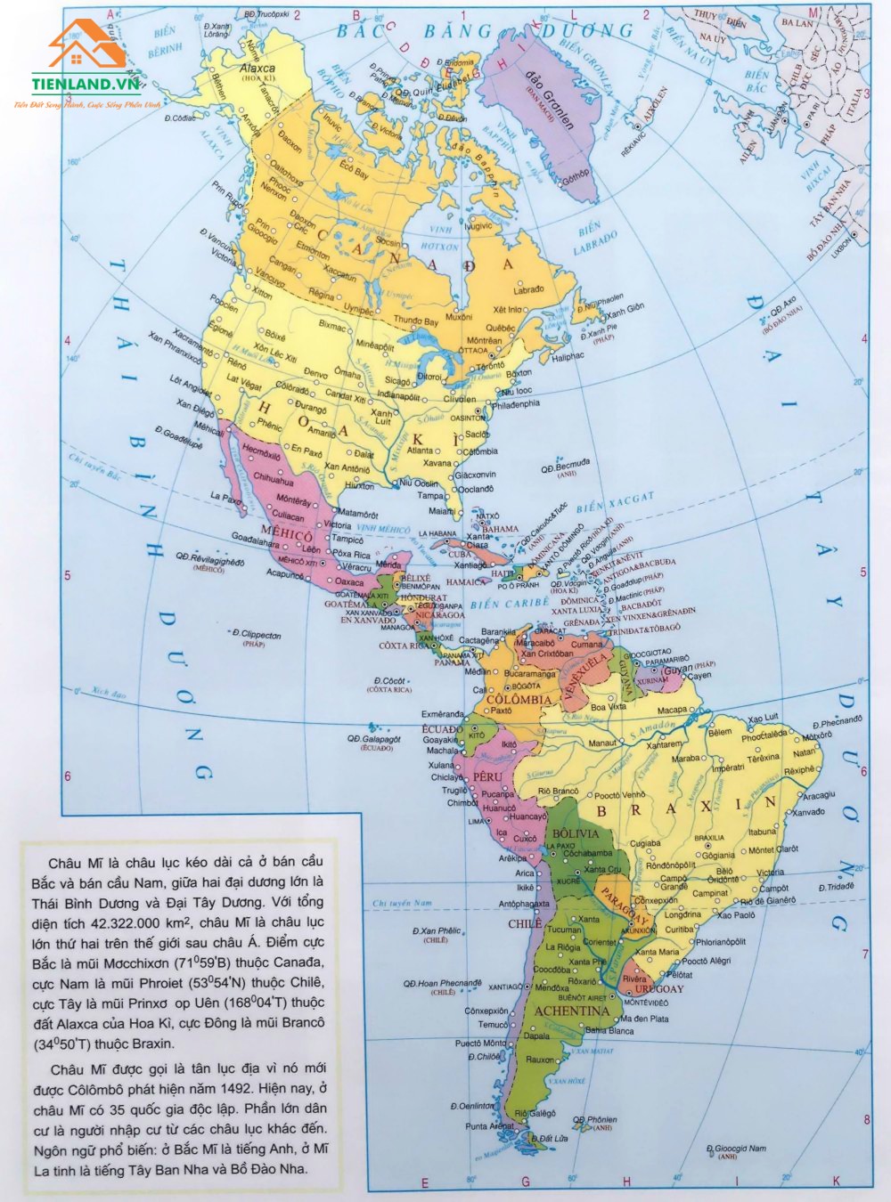 Bản đồ Châu Mỹ, Click vào hình để xem kích thước lớn