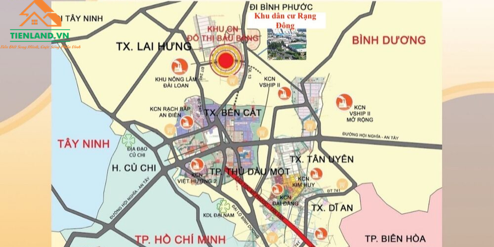 Bản đồ liên hệ vùng Bàu Bàng