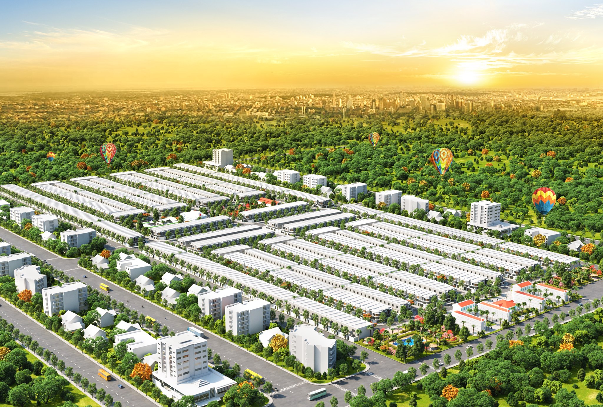 Phối cảnh dự án đất nền Nam An New City Bàu Bàng Bình Dương