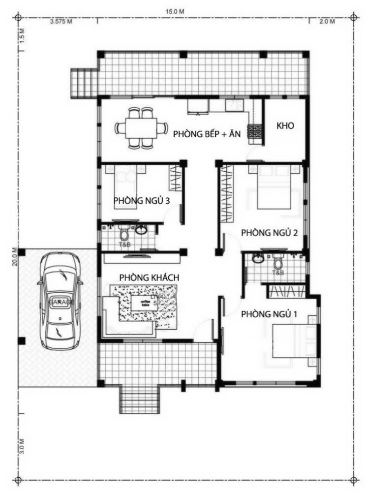 7 bản vẽ thiết kế nhà cấp 4 với công năng và chi phí hợp lý